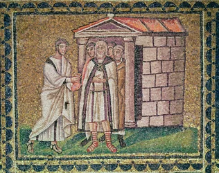 Judas bereut, Szenen aus dem Leben Christi (Mosaik)